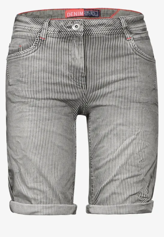 CECIL Short en jean rayé  - Style SCARLETT