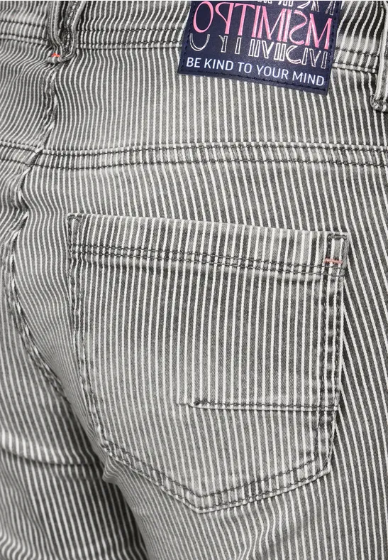 CECIL Short en jean rayé  - Style SCARLETT